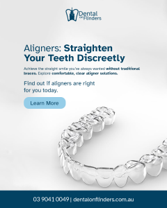 Close up of clear plastic dental aligners for teeth straightening